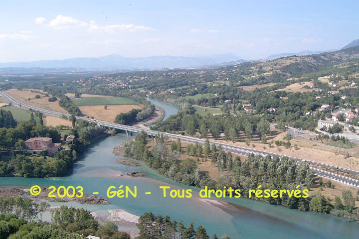 Confluent de la Durance avec le Buech