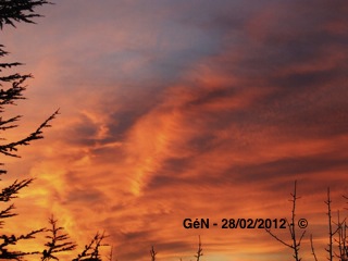 Coucher magnifique d'hiver en 2012