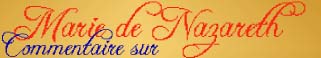 Commentaires sur Marie de Nazareth