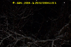 à 23 h la neige!