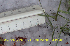 Grêlon de + de 1 cm