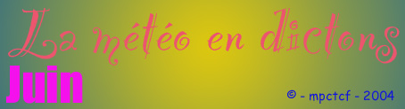 La météo en dictons, pour Janvier