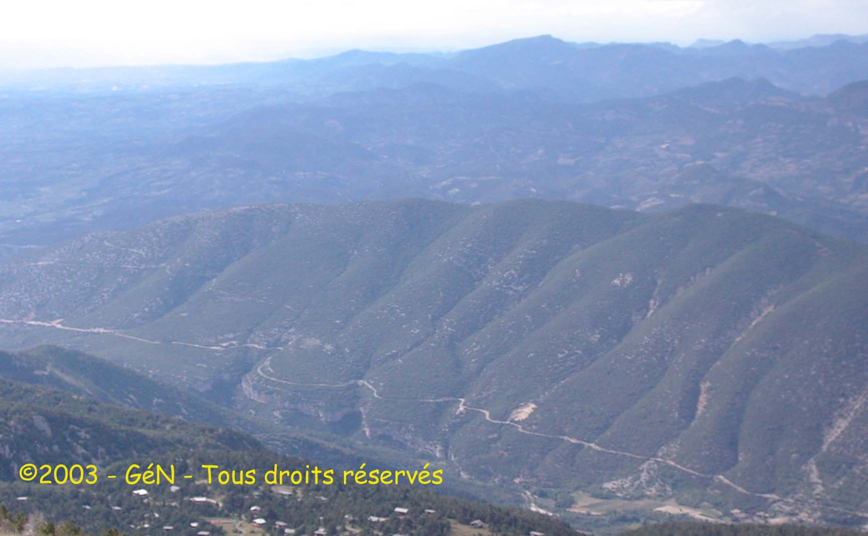 Vue du versant nord