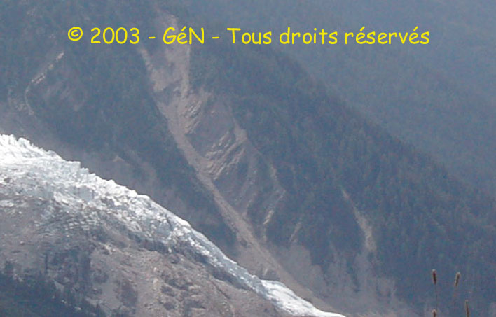 Un glacier auprès du Plan de l'Aiguille